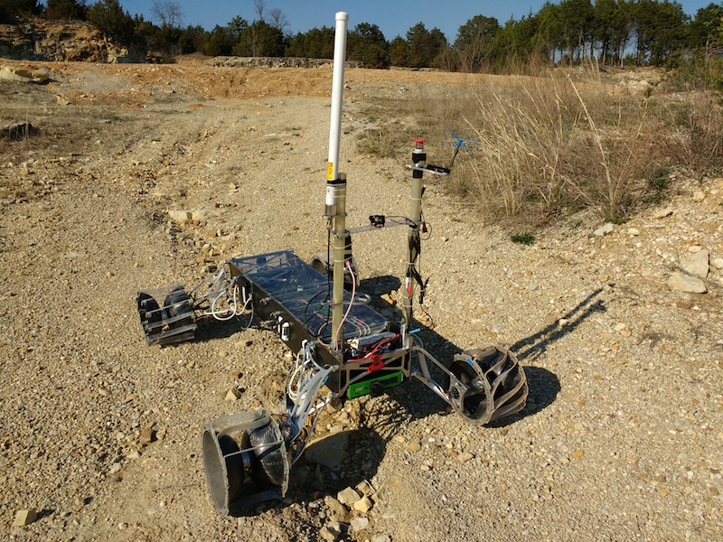 The Rover with test antennas mounted